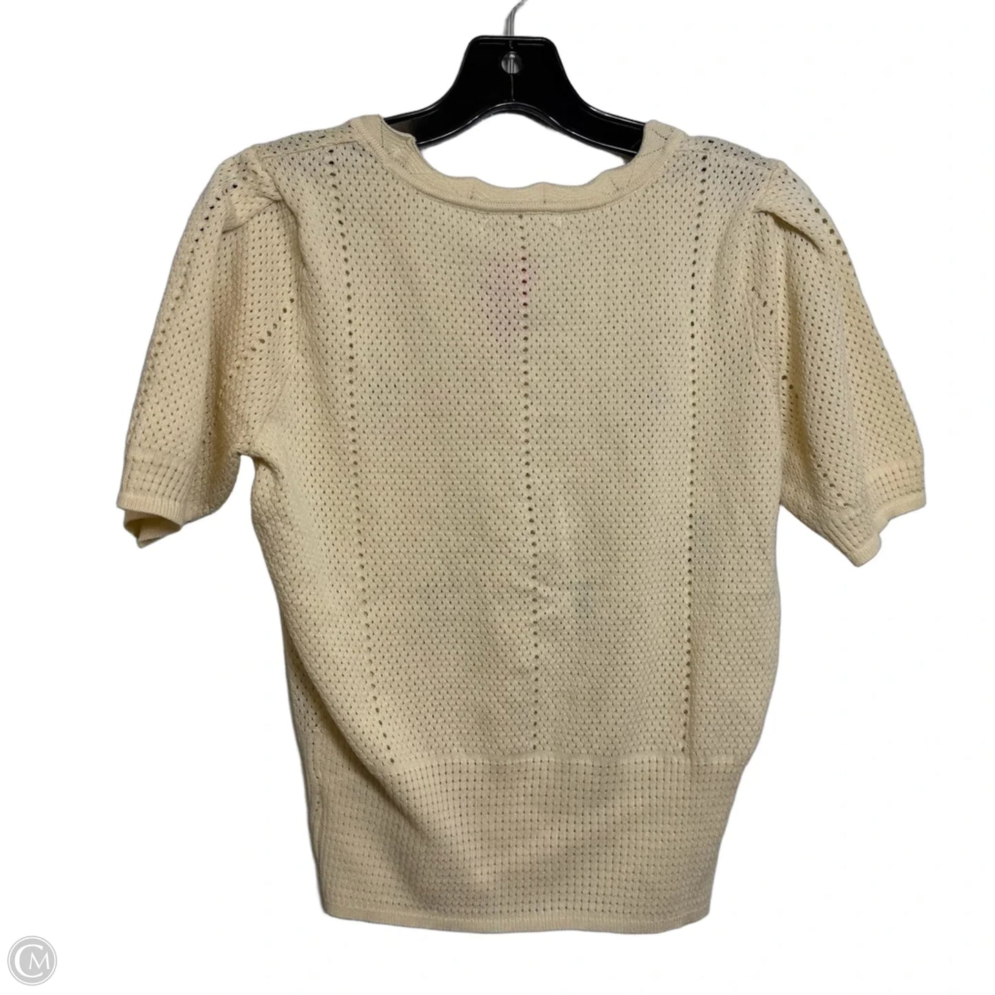 Cherry Sweater Short Sleeve By Simply Southern In Ivory, Size: M