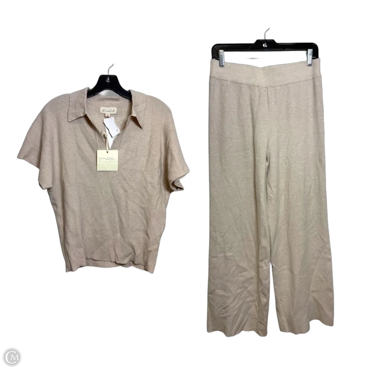 Pants Set 2pc By Marled In Beige, Size: M