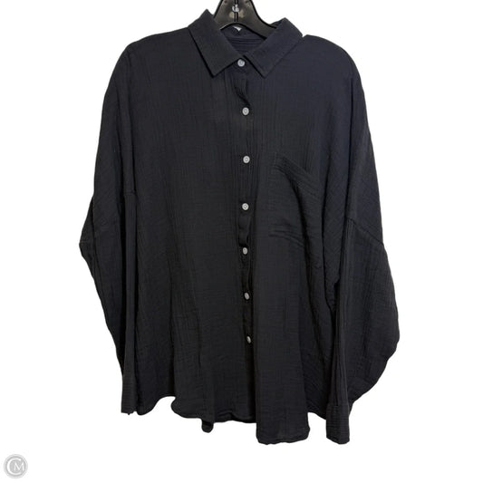 Top Long Sleeve By American Eagle In Black, Size: S