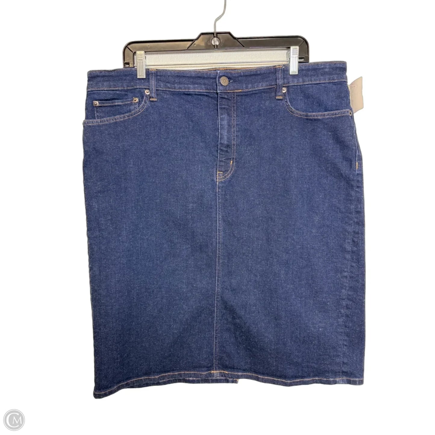 Skirt Mini & Short By Lauren By Ralph Lauren In Blue Denim, Size: 16