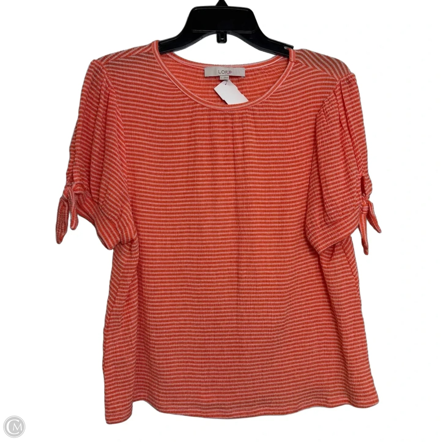 Top Short Sleeve By Loft In Orange, Size: L