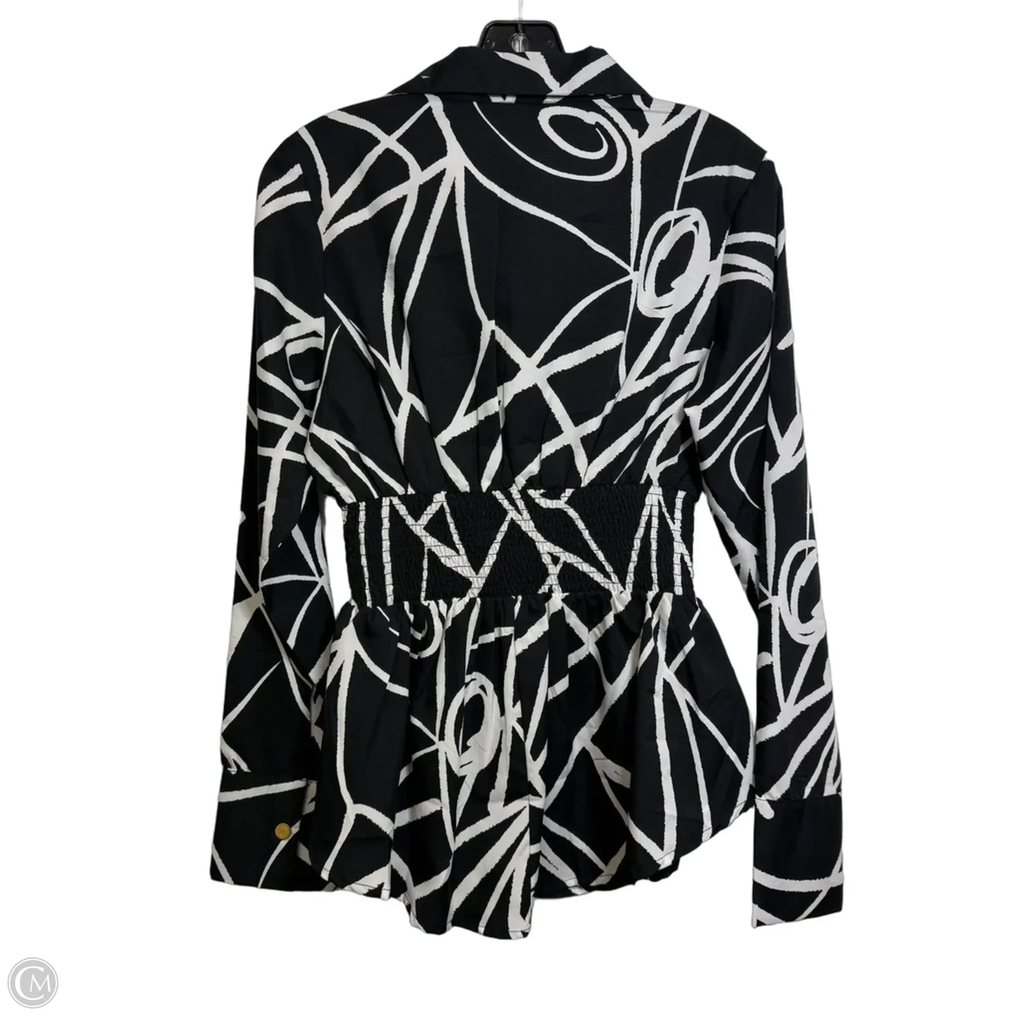 Top Long Sleeve By Clothes Mentor In Black & White, Size: S