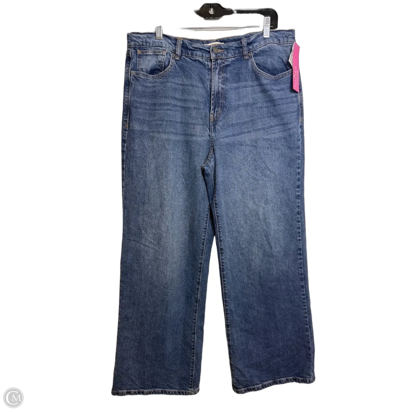 Jeans Wide Leg By Habitual In Blue Denim, Size: 14