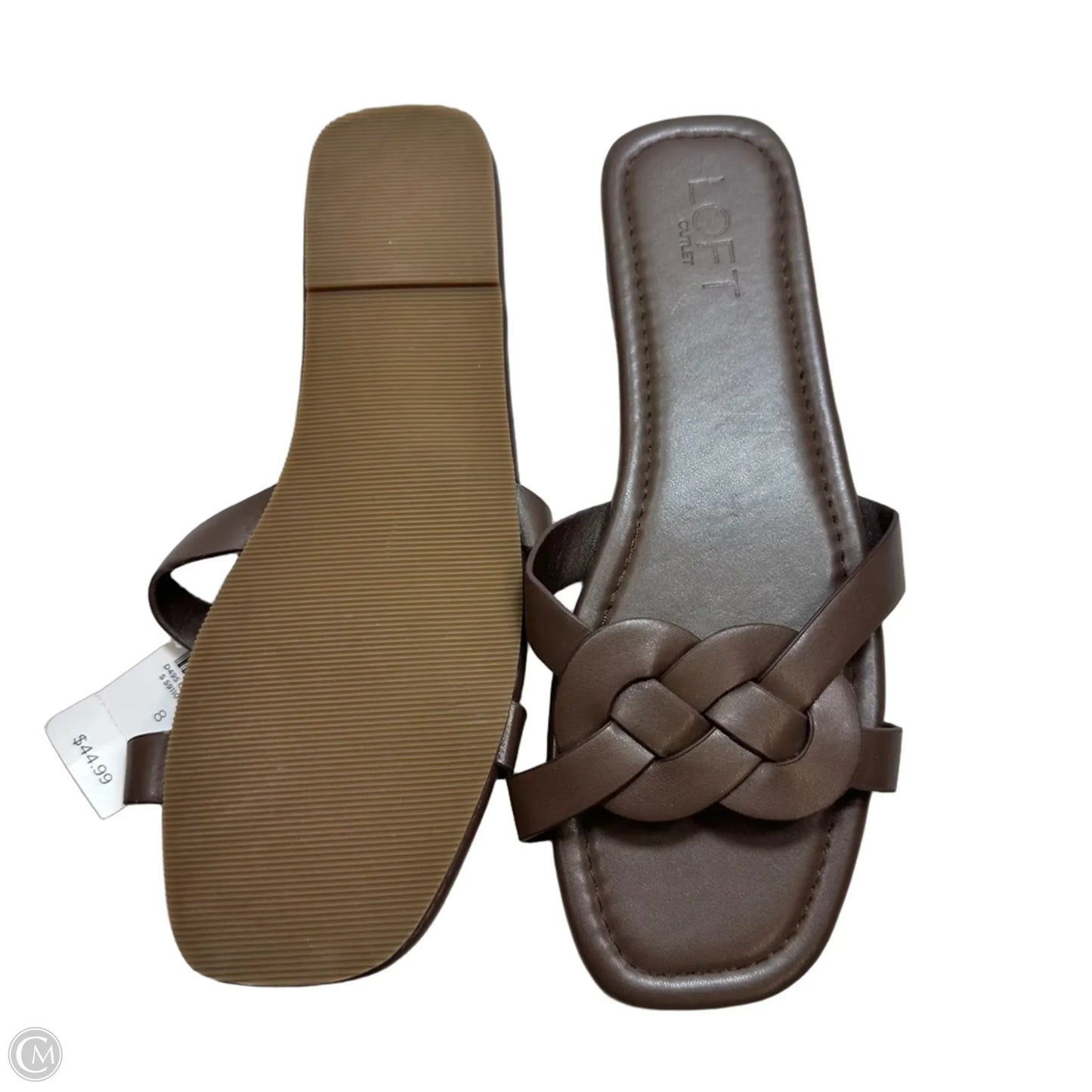 Sandals Flats By Loft In Brown, Size: 8