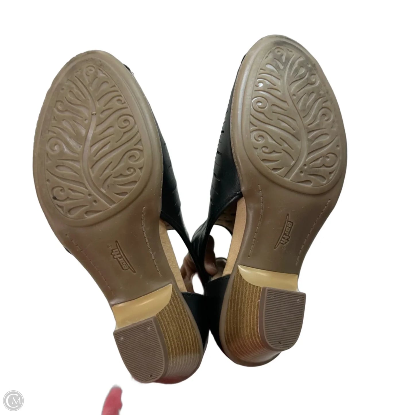 Sandals Heels Block By Earth In Black, Size: 7