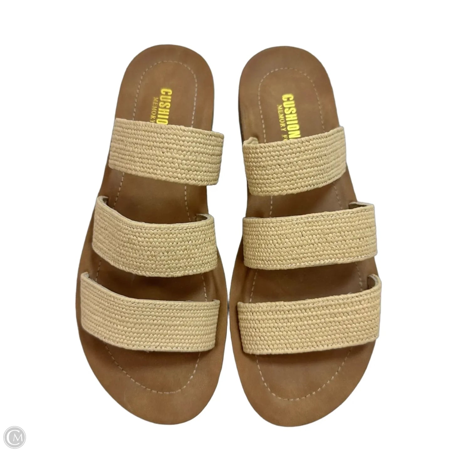 Sandals Flats By Cushionaire In Tan, Size: 7.5