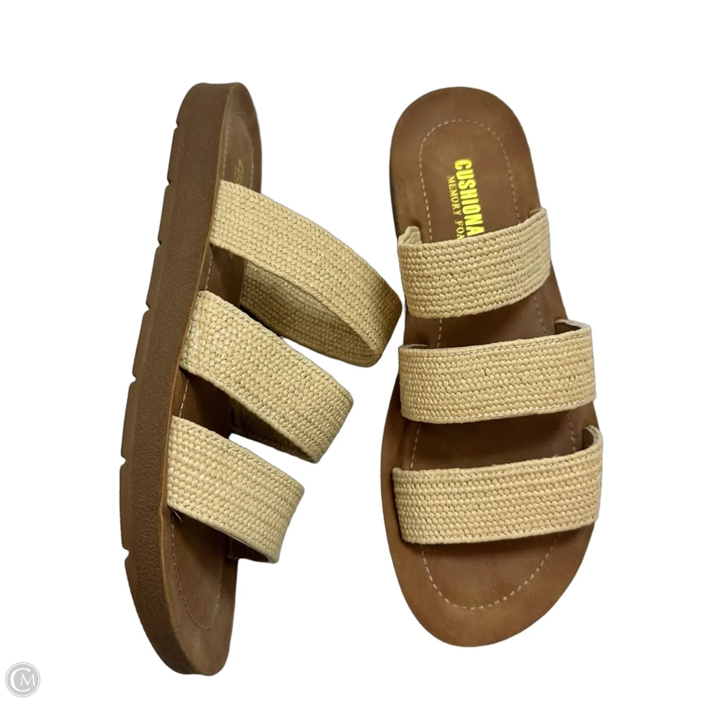 Sandals Flats By Cushionaire In Tan, Size: 7.5