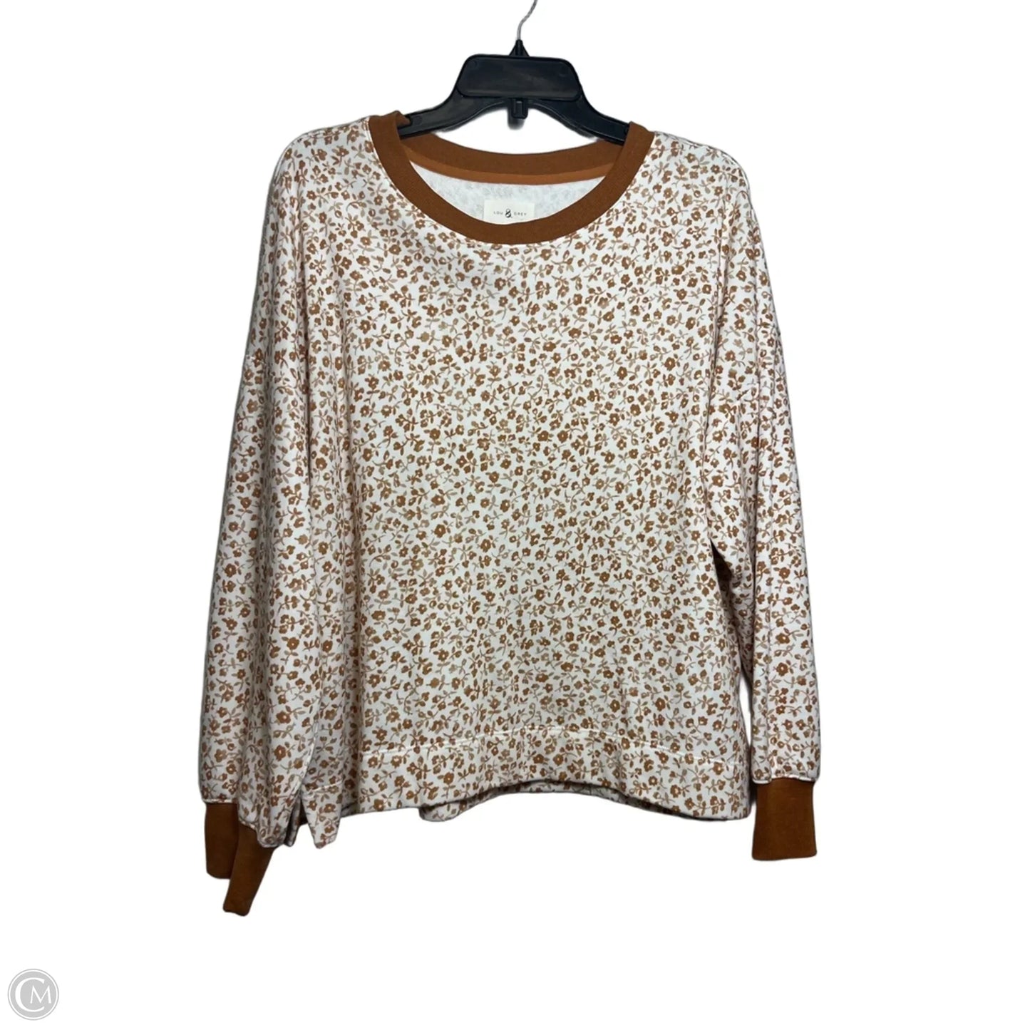 Top Long Sleeve By Lou And Grey In Copper, Size: L