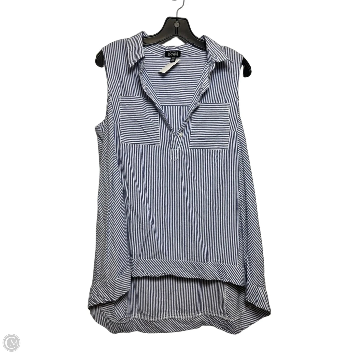 Top Sleeveless By Jones New York In Striped Pattern, Size: S