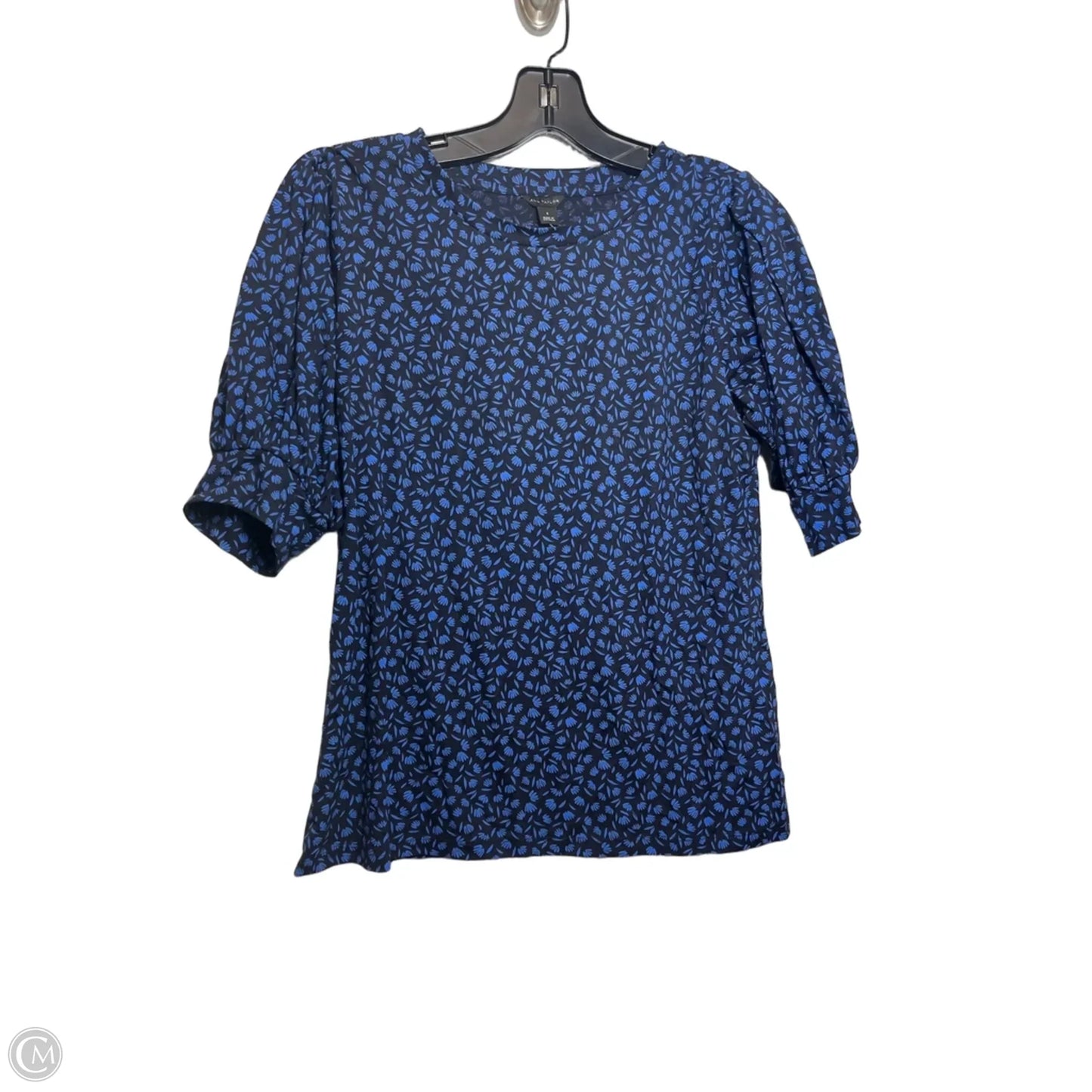 Top Short Sleeve By Ann Taylor In Blue, Size: S