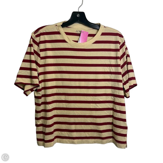 Top Short Sleeve Basic By J. Crew In Striped Pattern, Size: S