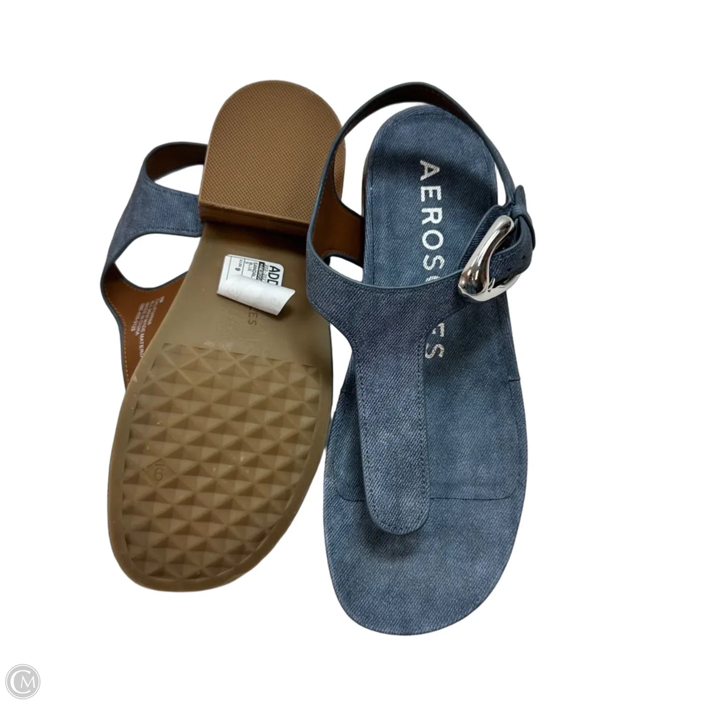 Sandals Heels Block By Aerosoles In Blue, Size: 9