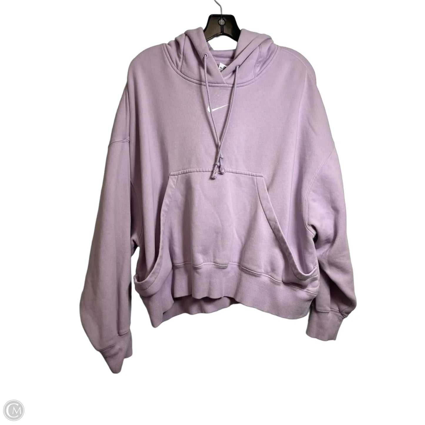 Sweatshirt Hoodie By Nike Apparel In Purple, Size: M