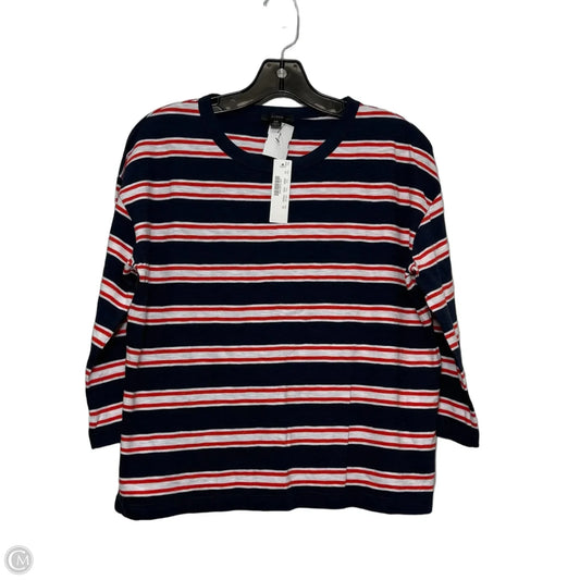 Top 3/4 Sleeve Basic By J. Crew In Striped Pattern, Size: Xs