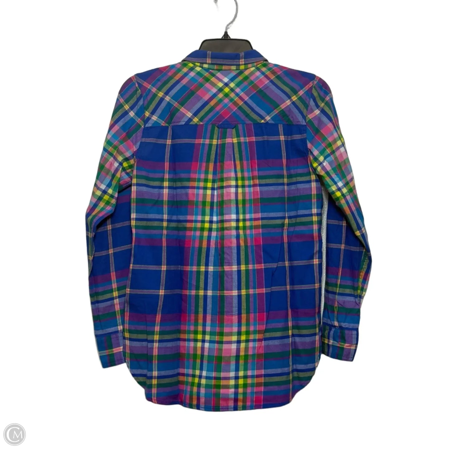 Top Long Sleeve By J. Crew In Plaid Pattern, Size: 2