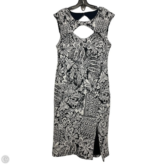 Dress Casual Midi By Anthropologie In Black & White, Size: L