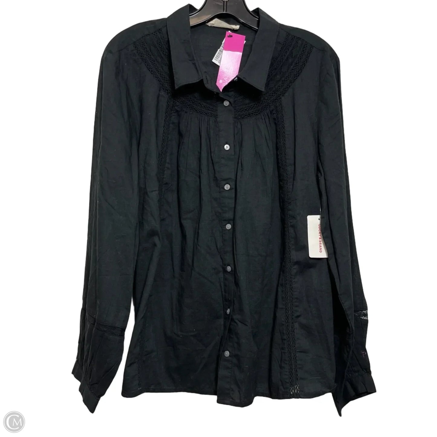 Top Long Sleeve By Lucky Brand In Black, Size: L