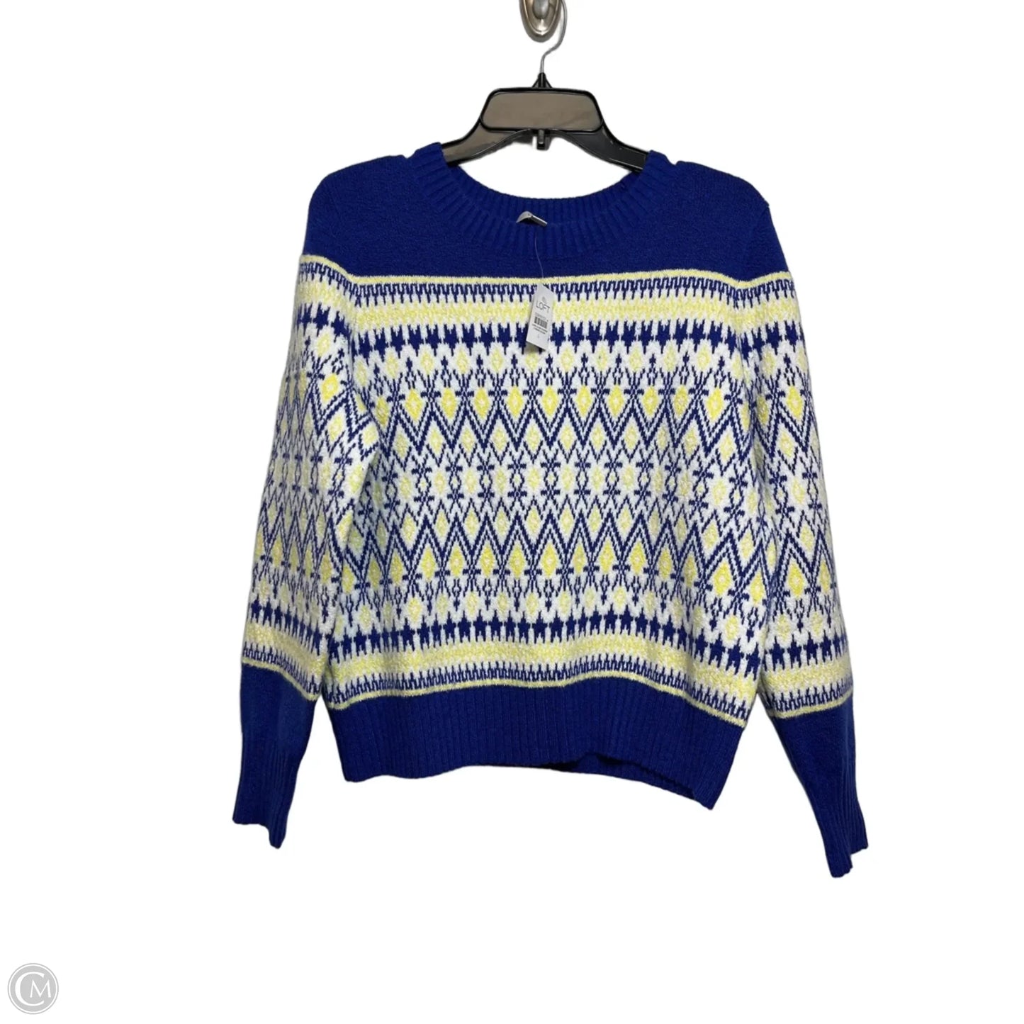 Sweater By Loft In Blue, Size: L