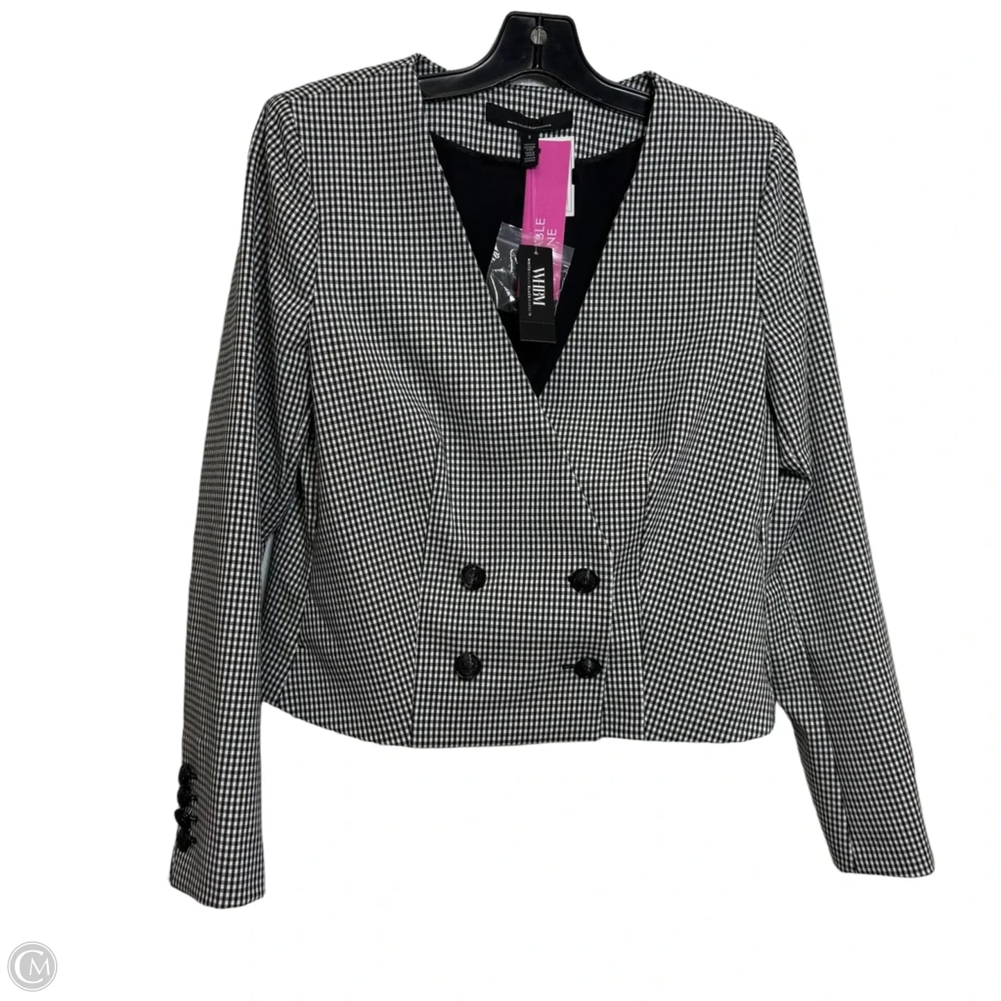 Blazer By White House Black Market In Checkered Pattern, Size: 8