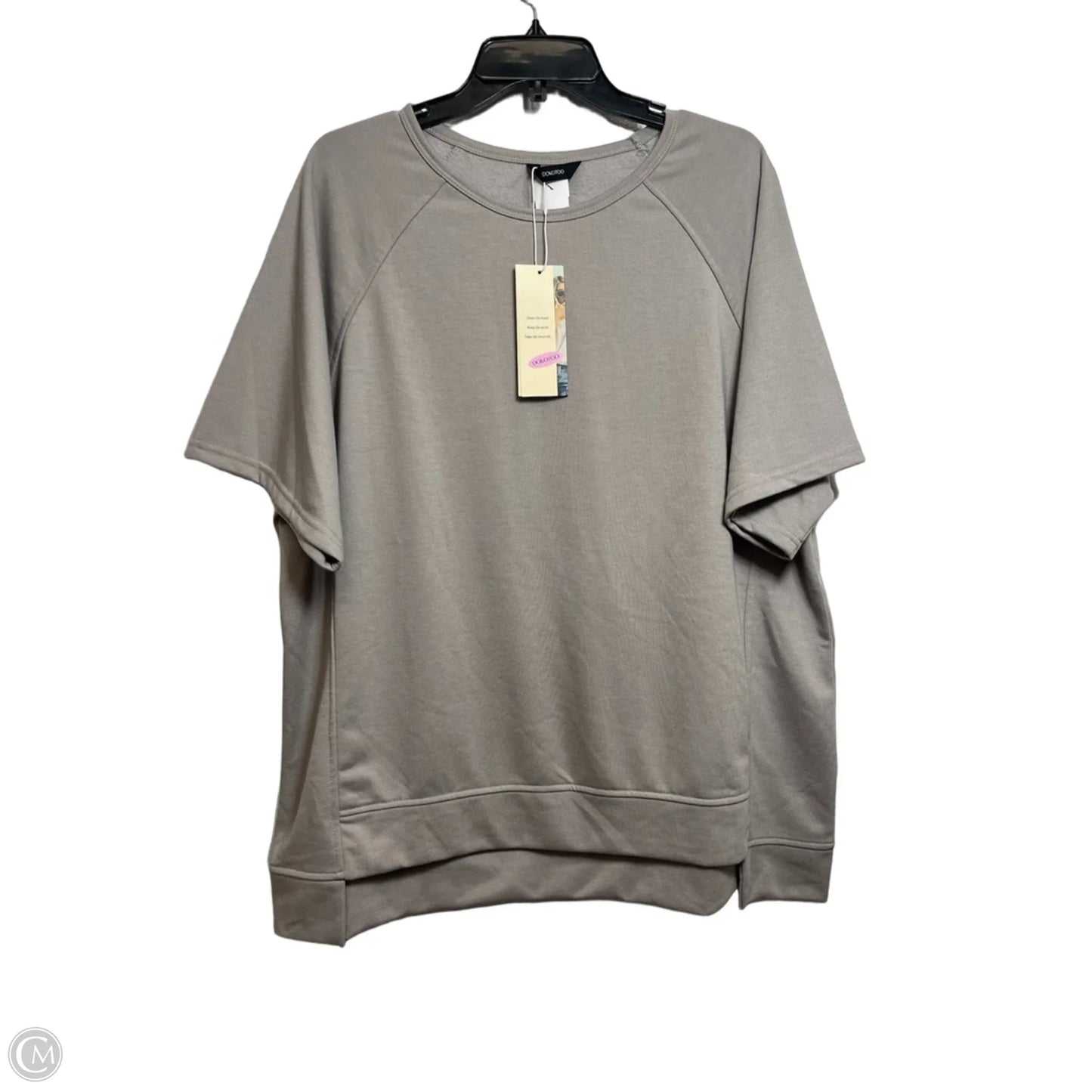 Top Short Sleeve By Dokotoo In Taupe, Size: Xl