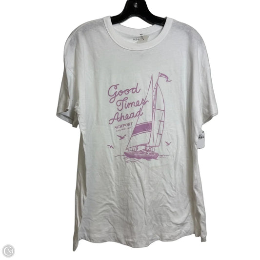 Top Short Sleeve Basic By Old Navy In White