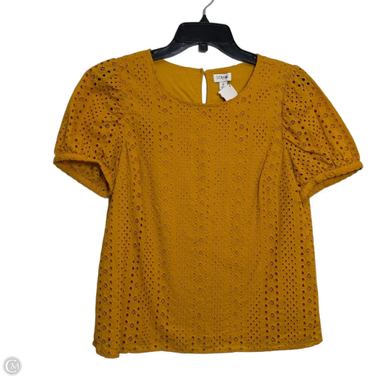 Top Short Sleeve By J. Crew In Yellow, Size: S