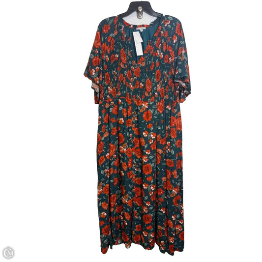 Dress Casual Midi By Baltic Born In Floral Print, Size: 2x