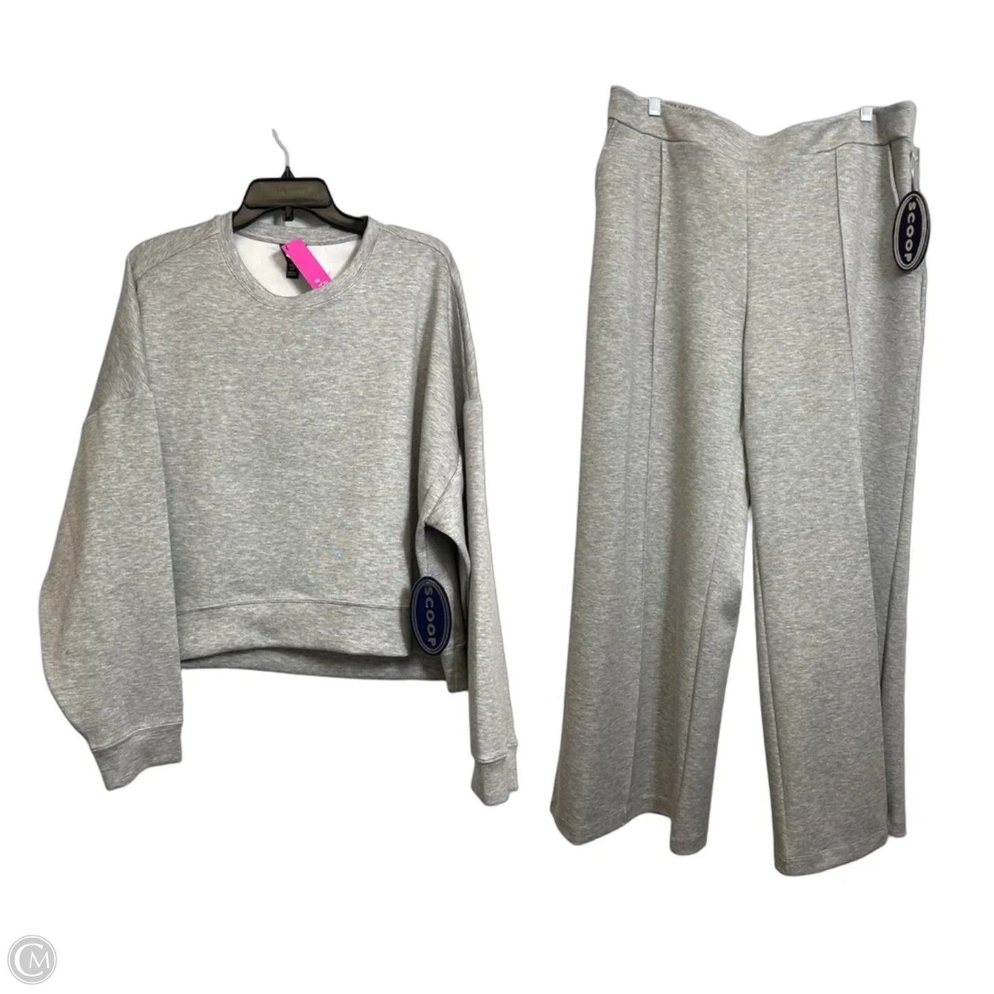 Athletic Pants 2pc By Scoop In Grey, Size: Xxl