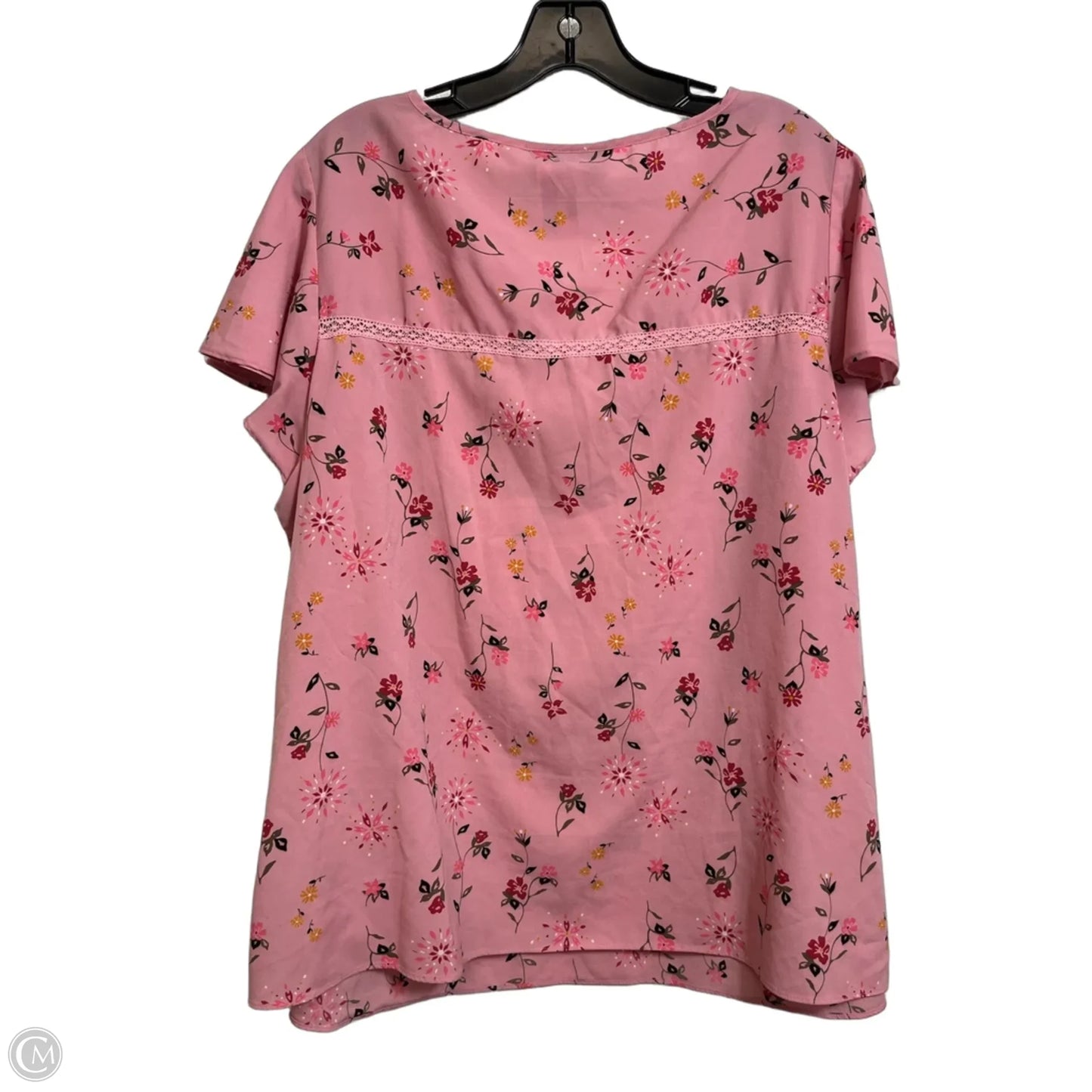 Top Short Sleeve By Lane Bryant In Pink, Size: 1x
