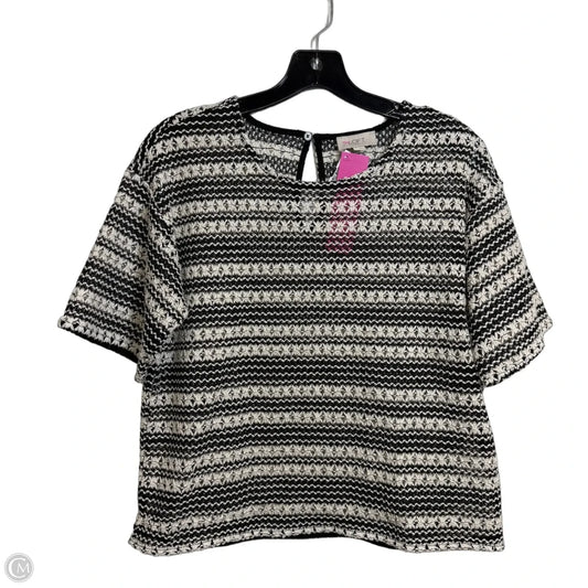 Top Short Sleeve By Loft In Black, Size: S