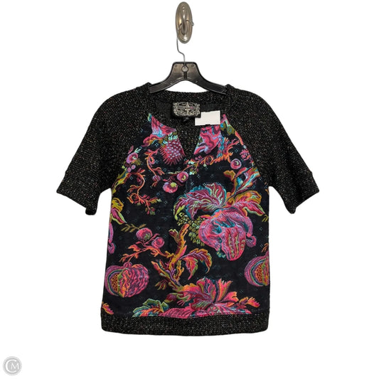 Top Short Sleeve By James Coviello for Anthropologie In Multi-colored, Size: Xs
