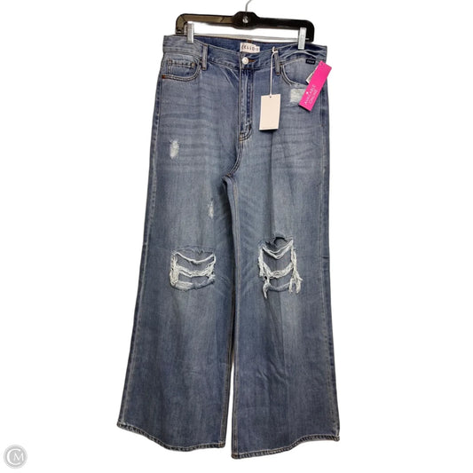 Jeans Wide Leg By Cello In Blue Denim, Size: 13