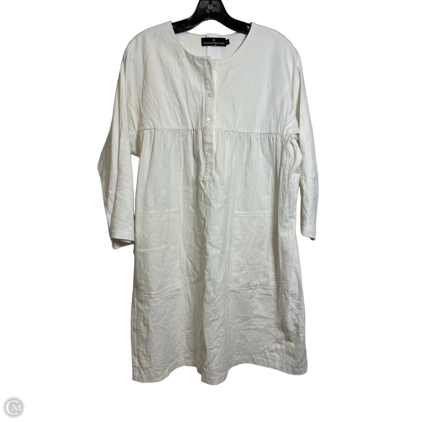 Dress Casual Short By Pomander Place In Ivory, Size: Xl