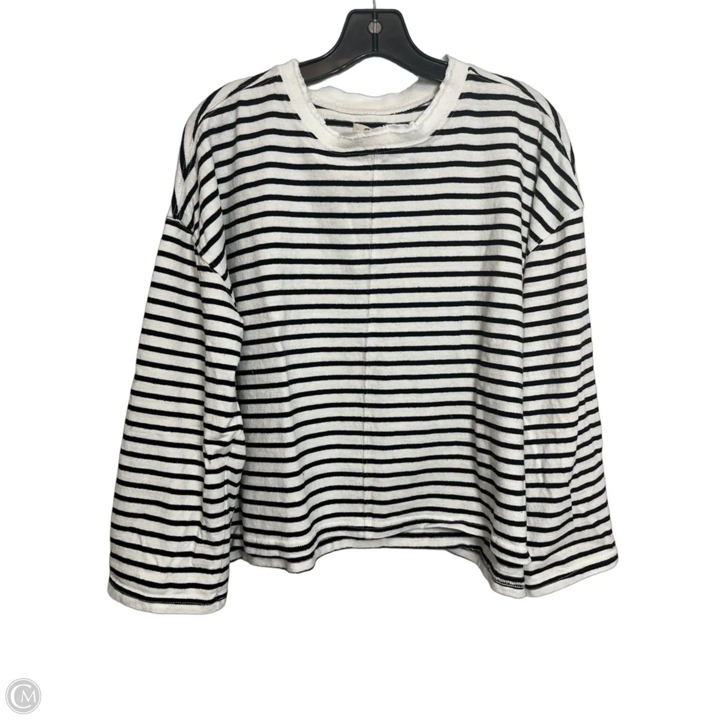 Top Long Sleeve By Madewell In Striped Pattern, Size: S