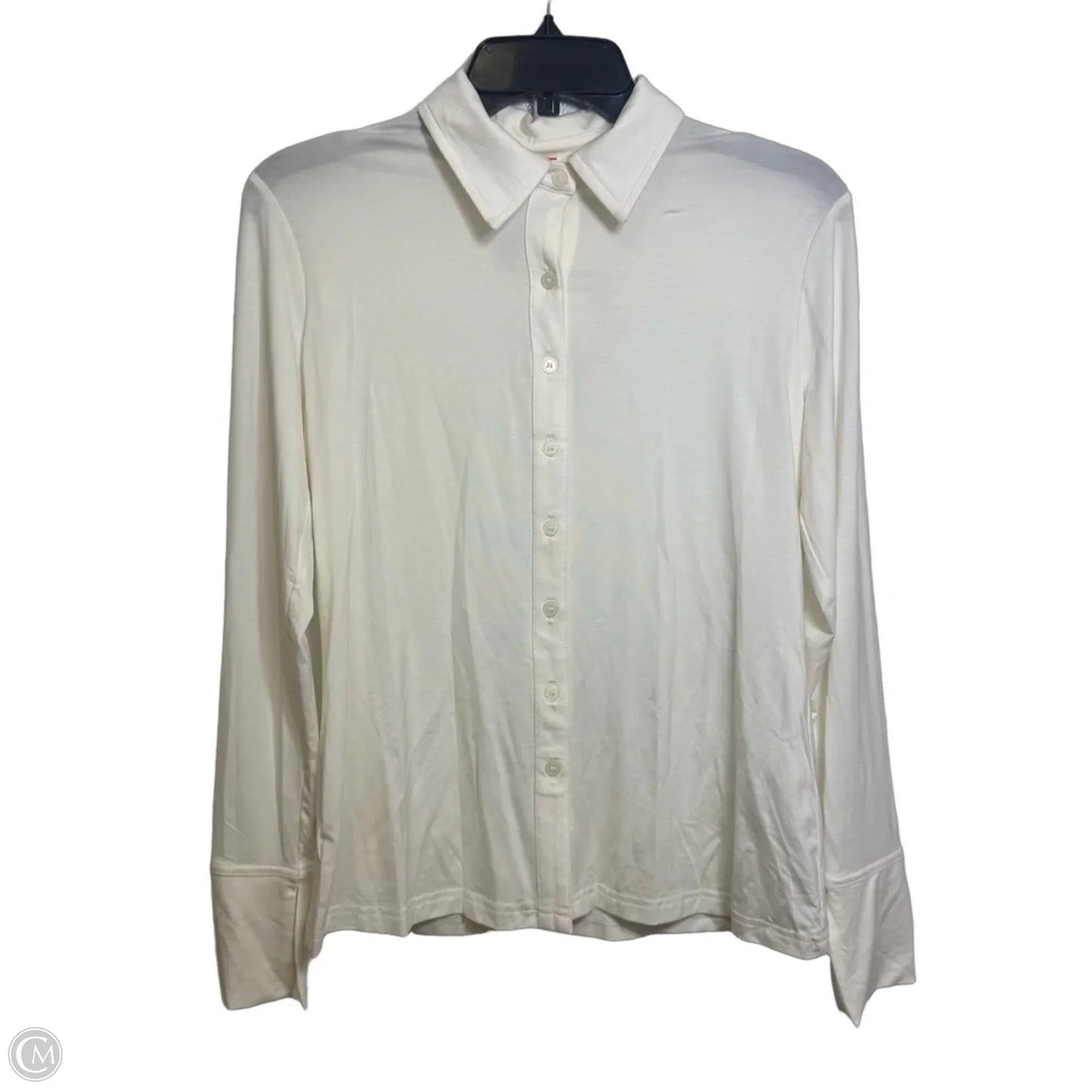 Top Long Sleeve By Loft In Ivory, Size: S