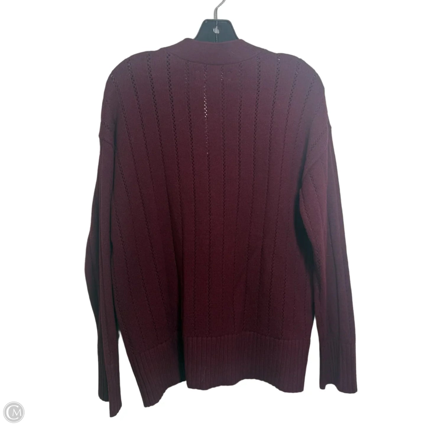 Cardigan By Loft In Maroon, Size: Xs