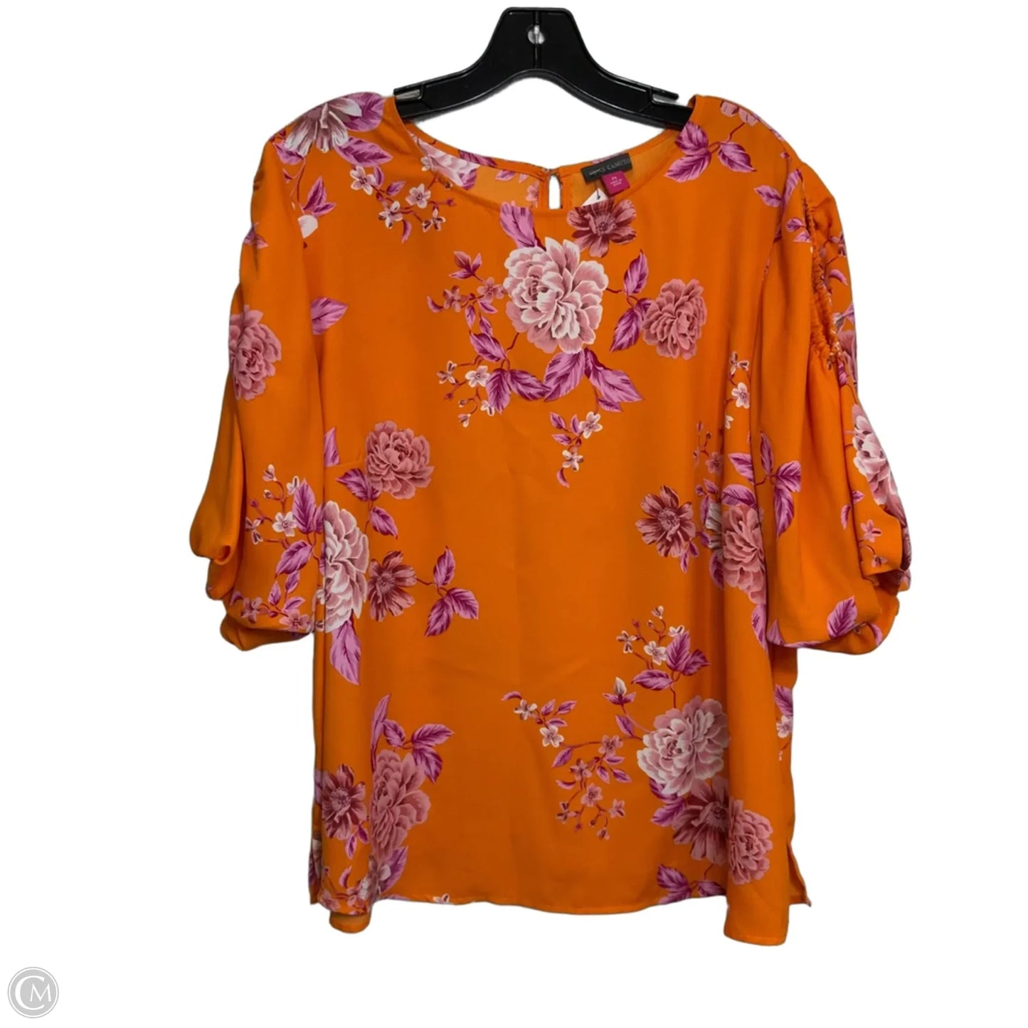 Top Short Sleeve By Vince Camuto In Orange, Size: 2x