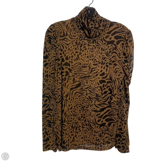 Top Long Sleeve By Jane And Delancey In Animal Print, Size: M