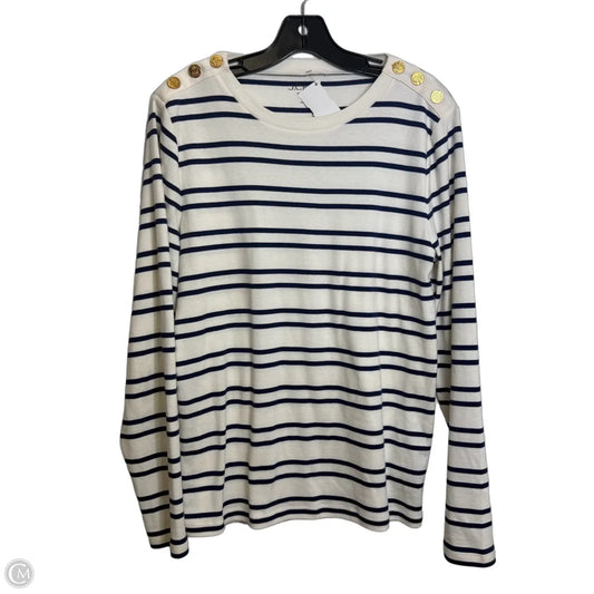 Top Long Sleeve By J. Crew In Striped Pattern, Size: Xl