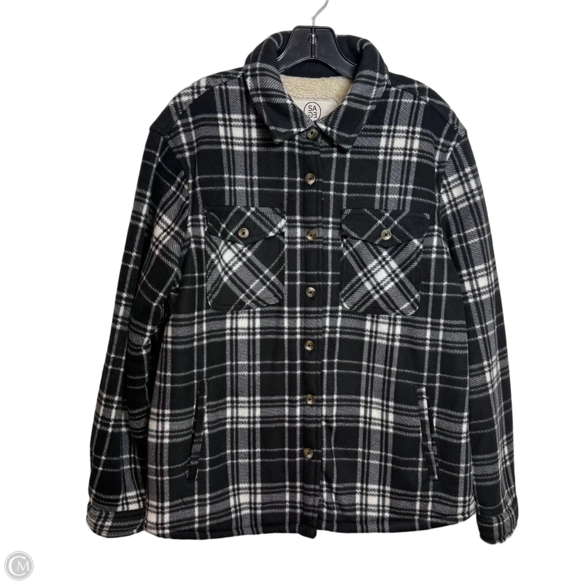Jacket Shirt By Clothes Mentor In Plaid Pattern, Size: M