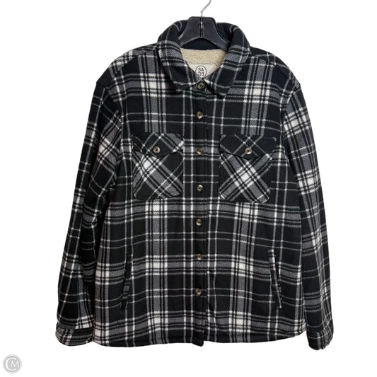 Jacket Shirt By Clothes Mentor In Plaid Pattern, Size: M