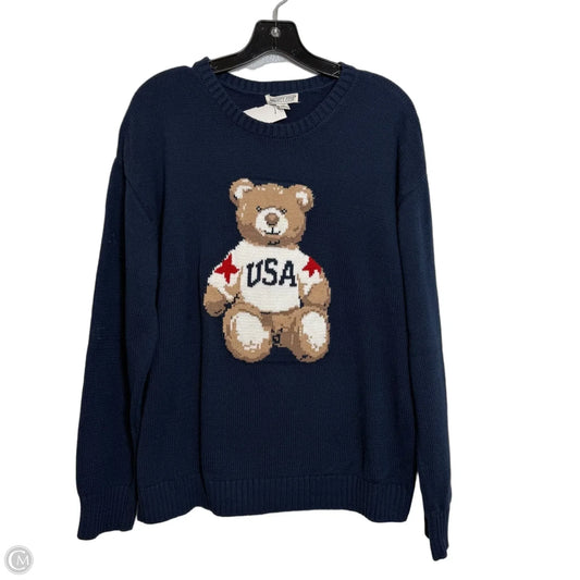 Sweater By Mighty Fine In Navy, Size: Xxl