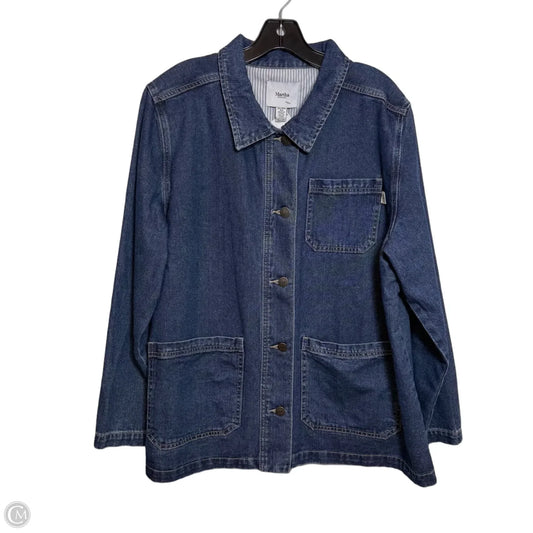 Jacket Denim By Martha Stewart In Blue Denim, Size: Xl