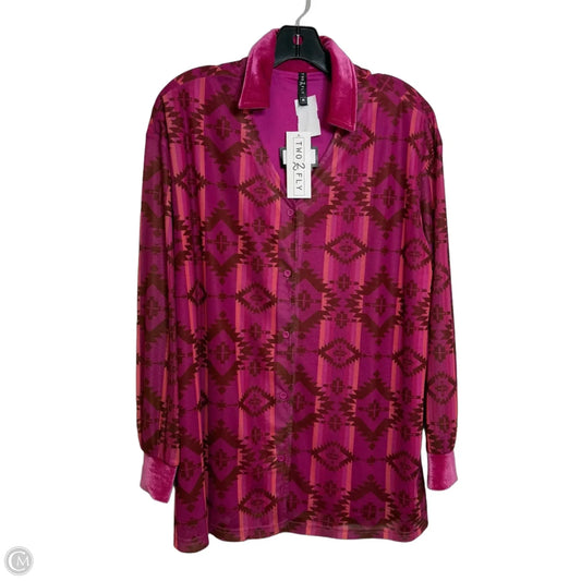 Top Long Sleeve By Clothes Mentor In Pink, Size: M
