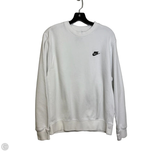 Sweatshirt Crewneck By Nike In White, Size: M