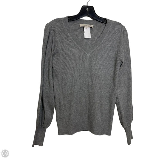 Top Long Sleeve By Loft In Grey, Size: S