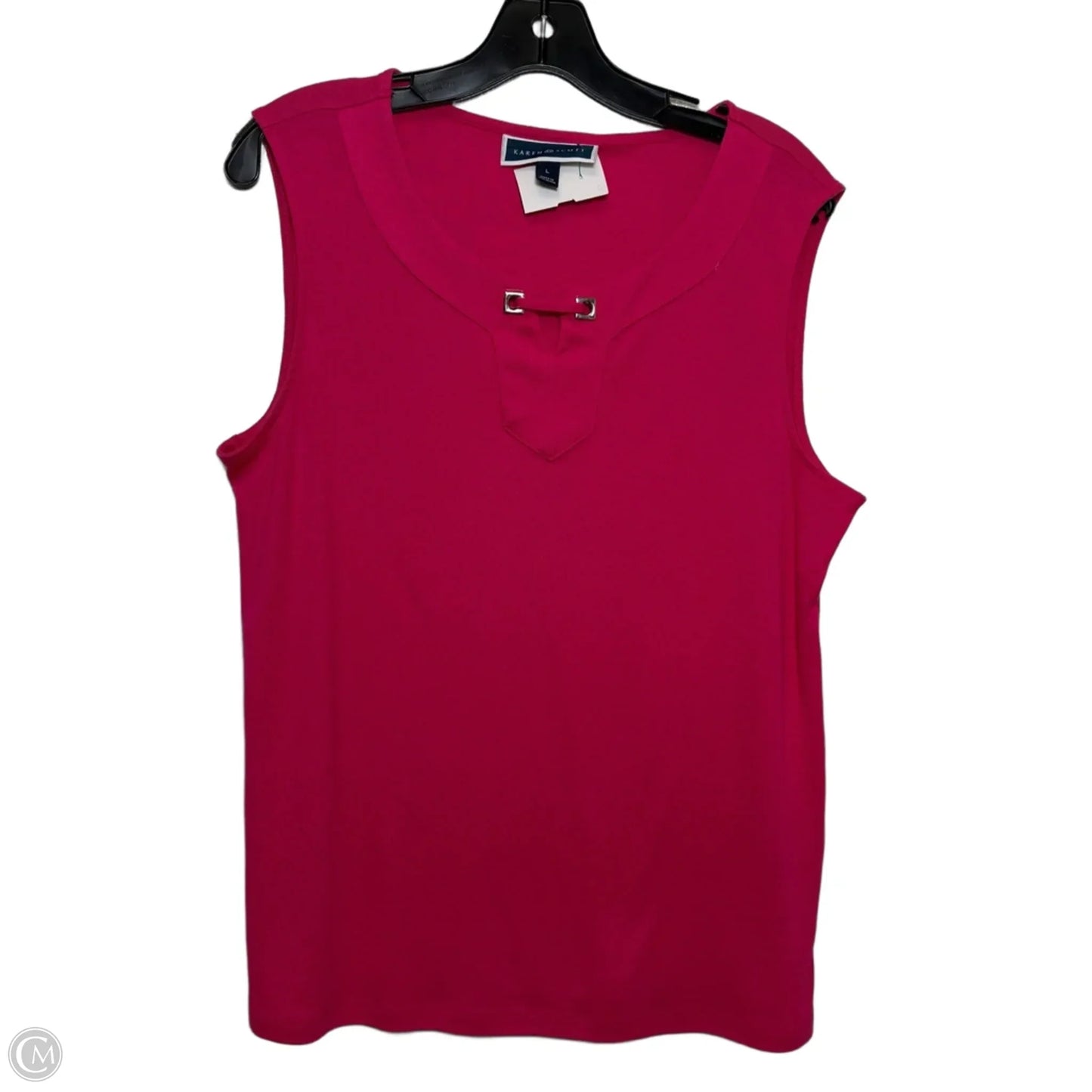 Top Sleeveless Basic By Karen Scott In Pink, Size: L