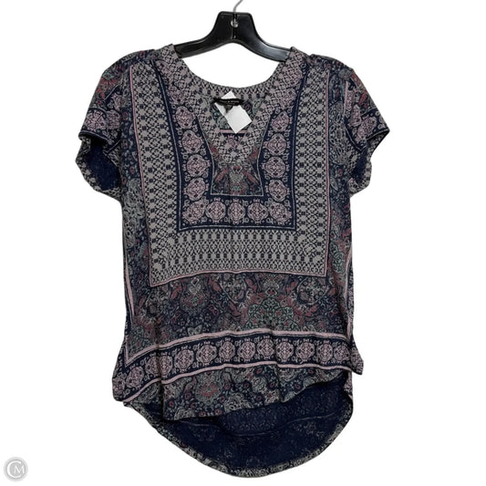 Top Short Sleeve By Lucky Brand In Multi-colored, Size: M