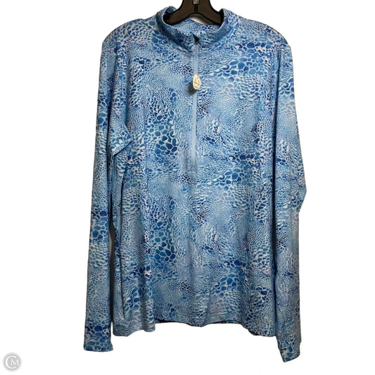 Athletic Top Long Sleeve Crewneck By Calia In Blue, Size: Xxl