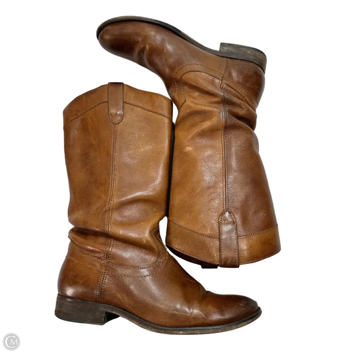 Boots Designer By Frye In Brown, Size: 6